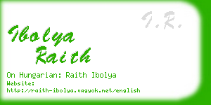 ibolya raith business card